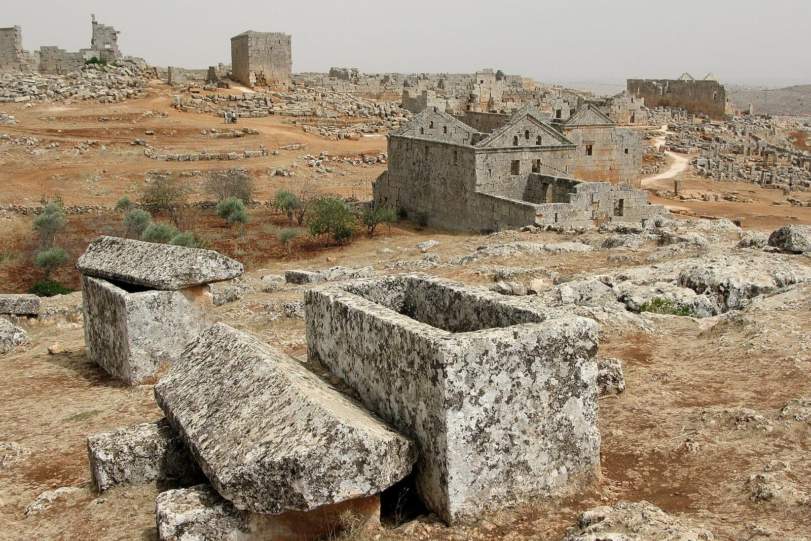 The limestone ruins of Serjilla, one of the Dead Cities of northern Syria